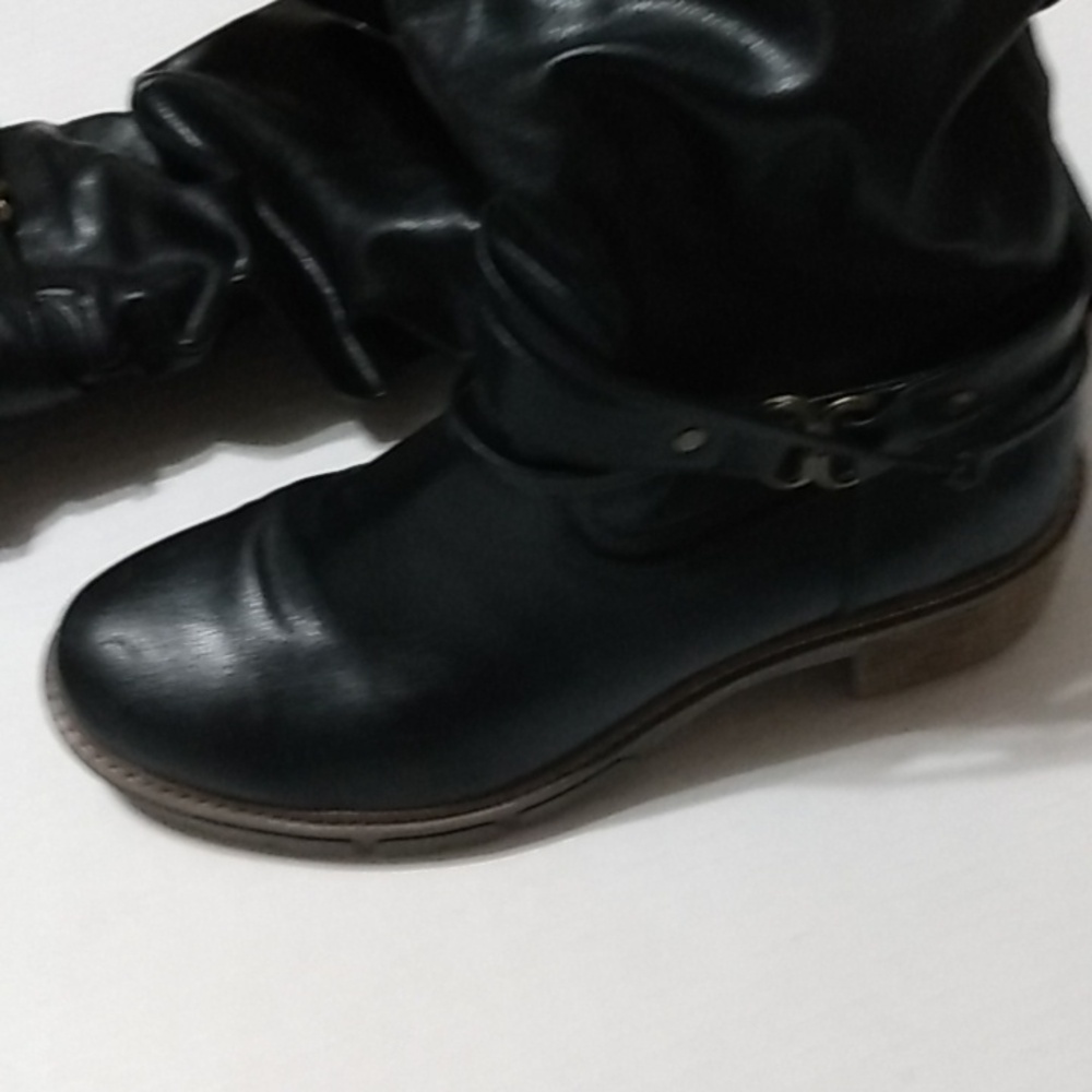 Tall Black Slouch  White Mountain crammers Boot 8.5 - Picture 5 of 16
